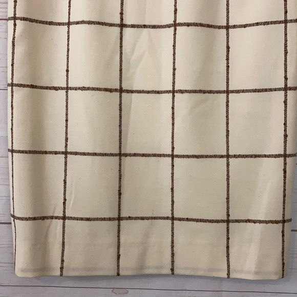Escada 34 US Small Ivory WindowPane Pencil Skirt - Picture 3 of 9